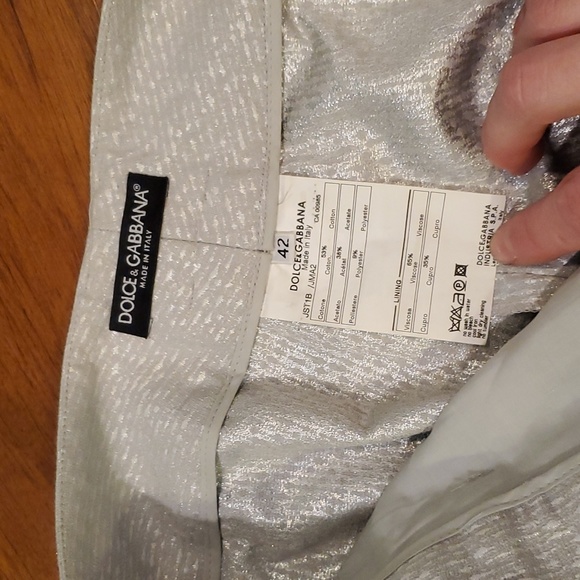 *SALE* Dolce & Gabbana silver stripe slacks - Picture 8 of 11